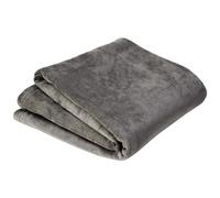Olivia Rocco Flannel Fleece Throw Blanket Super Soft Warm Fluffy for Bed Sofa Couch Chair Lightweight and Cozy Solid Design, 200 x 240 cm Charcoal