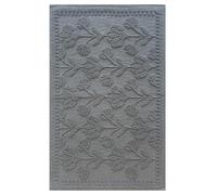 Olivia Rocco Floral Bath Mat Non-Slip Super Absorbent 100% Cotton Bathroom Mats Extra Soft Rug for Bathroom Floor 50 x 80 cm, Grey