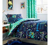 Olivia Rocco Gamer Duvet Cover Set Gamer Bedding Print Gaming Bed Set Video Games Pattern Broken Gamepad Duvet Cover Sets With Pillowcase For Kid Teens Boys (Single Duvet Cover Set)