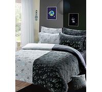 Olivia Rocco Glow In The Dark Teddy Fleece Duvet Cover Sets Soft Warm Kids Bedding Childrens Quilt Covers Set, Outer Space Single