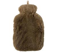 Olivia Rocco Hot Water Bottle with Luxury Super Soft Faux Fur Cover Large 2 Litre Thermotherapy Comfortable Feeling Warmer Winter Gift (Taupe)