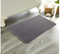 Olivia Rocco LUXE Bath Mat Washable Bathroom Mat Extra Water Absorption Quick-drying 850 GSM Bath Toilet Mats Super Soft Egyptian Cotton Rugs 50x80 cm (Charcoal)