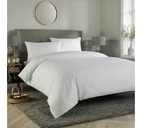 Olivia Rocco Mayfair Stripe Duvet Cover Set Easy Care Satin Stripes Comforter Reversible Bedding Quilt Covers With Pillowcases, King White
