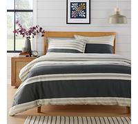 Olivia Rocco Miami Stripes Duvet Cover Set Easy Care Quilt Bedding Sets with Pillowcase Luxury Cotton Blend Reversible Ultra Soft Hypoallergenic Bed Covers, Natural King