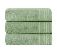 Olivia Rocco Monaco 3 Pack Bath Sheets Highly Absorbent Premium Quality 100% Cotton Large Towel Set Extra Soft Quick Dry Large Towels Bath Sheet 500 GSM Washable Towels, Sage Green