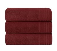 Olivia Rocco Monaco 3 Pack Bath Sheets Highly Absorbent Premium Quality 100% Cotton Large Towel Set Extra Soft Quick Dry Large Towels Bath Sheet 500 GSM Washable Towels (Red)