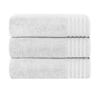 Olivia Rocco Monaco 3 Pack Bath Sheets Highly Absorbent Premium Quality 100% Cotton Large Towel Set Extra Soft Quick Dry Large Towels Bath Sheet 500 GSM Washable Towels, White