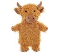 Olivia Rocco Novelty Animal Hot Water Bottle, Fluffy Hot Water Bottles with Cover for Kids Or Adults, 1L Natural Rubber Hot Water Bag for Long Lasting Heat, Highland Cow