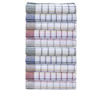 Olivia Rocco Pack of 10 Wonderdry Tea Towels Kitchen 100% Cotton Super Absorbent Quick Drying Dish Bar Cloth Set Reusable Cleaning Towel, Assorted