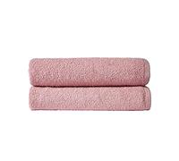 Olivia Rocco Pack Of 2 Bath Sheets Everyday 100% Cotton Multi Purpose Travel Gym Holiday Towels, Blush Pink