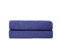 Olivia Rocco Pack Of 2 Bath Sheets Everyday 100% Cotton Multi Purpose Travel Gym Holiday Towels, Cobalt.