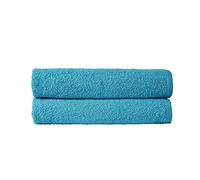 Olivia Rocco Pack Of 2 Bath Sheets Everyday 100% Cotton Multi Purpose Travel Gym Holiday Towels, Teal