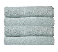 Olivia Rocco Pack Of 4 Bath Sheet Everday Multi Purpose Travel Gym Holiday Towels, Duck egg