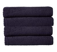 Olivia Rocco Pack Of 4 Bath Sheet Everday Multi Purpose Travel Gym Holiday Towels, Navy