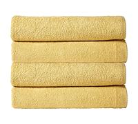 Olivia Rocco Pack Of 4 Bath Sheet Everday Multi Purpose Travel Gym Holiday Towels, Ochre
