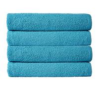 Olivia Rocco Pack Of 4 Bath Sheet Everday Multi Purpose Travel Gym Holiday Towels, Teal