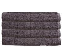 Olivia Rocco Pack Of 4 Jumbo Bath Sheets Easy Care 100% Cotton Towels Sheet Hotel Spa Home, Charcoal
