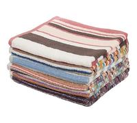 Olivia Rocco Pack Of 6 Stripe Towels Easy Care 100% Cotton Colourful Absorbent And Quick Dry Hand Towels Bath Sheets Holiday Gym Beach (6 x Bath Sheets)