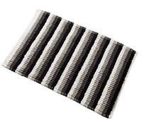 Olivia Rocco Padstow Stripe Bathmat Comfort To Your Bathroom Super Soft Absorbent Bath Shower Mats Washable Dry Fast Durable Classic Design, 50x80cm, Grey