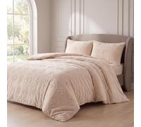 Olivia Rocco Paris Teddy Duvet Cover Set, Natural Double | Super Soft Fluffy Fleece Bedding, Warm Cosy Embossed Bed Linen Quilt Cover with Pillowcases