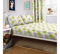 Olivia Rocco Sloth Duvet Cover Set Pink Duvet Cover Quilt Fitted Sheet Pillow Case Kids Bedding Set Soft Easy Care Kids Children's Bedding Cover Duvet Set Quilt Bed Cover (Double Fitted Sheet)