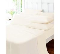 Olivia Rocco Plain Dyed Flannelette Fitted Sheet, 160 GSM 100% Pure Cotton Bed Sheet (Super King, Lemon)