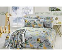 Olivia Rocco Safari Teddy Fleece Duvet Cover Set Soft Thermal Quilt Sets Warm Cosy Snug Kids Bedding, Double