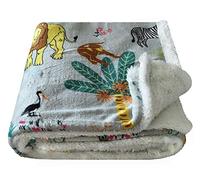 Olivia Rocco Safari Teddy Fleece Duvet Cover Set Soft Thermal Quilt Sets Warm Cosy Snug Kids Bedding, Throw