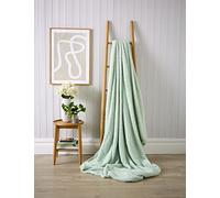 Olivia Rocco Sherpa Teddy Blanket Throw Super Soft Fleece Fluffy Large Blankets Throws Multi Purpose, 200 x 240 cm Duck egg