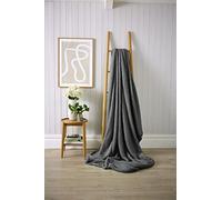 Olivia Rocco Sherpa Teddy Blanket Throw Super Soft Fleece Fluffy Large Blankets Throws Multi Purpose, 130 x 180 cm Charcoal
