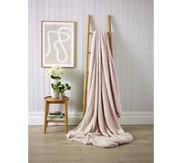 Olivia Rocco Sherpa Teddy Blanket Throw Super Soft Fleece Fluffy Large Blankets Throws Multi Purpose, 130 x 180 cm Pink