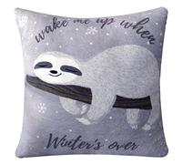 Olivia Rocco Sloth Teddy Duvet Cover Set Soft Thermal Quilt Sets Warm Cosy Snug Bedding, Cushion