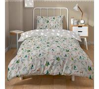 Olivia Rocco Snowy Reindeers Printed Duvet Cover Set Soft Quilt Bedding Covers with Pillowcases Ultra Soft Luxurious Modern Design for Comfort Sleep, Single