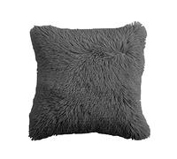 Olivia Rocco Snuggle Blanket Throw Super Soft Fleece Fluffy Snug Large Blankets Throws, Charcoal Cushion Cover 43 x 43 cm