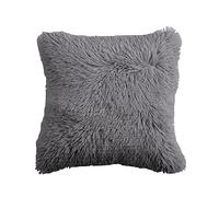 Olivia Rocco Snuggle Blanket Throw Super Soft Fleece Fluffy Snug Large Blankets Throws, Silver Cushion Cover 43 x 43 cm