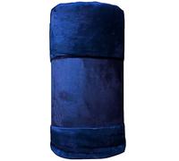Olivia Rocco Soft Velvet Touch Throw Blankets Extra Large Sofa Bed Blanket Raschel Throws, 150x200cm Navy