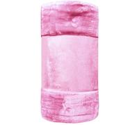 Olivia Rocco Soft Velvet Touch Throw Blankets Extra Large Sofa Bed Blanket Raschel Throws, 200 x 240 cm Blush Pink