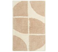 Olivia Rocco Stockholm Bath Mat Non Slip Backing Super Soft Water Absorbent 100% Cotton Blend Mats Quick-drying Bathroom Toilet Floor Rug 50 x 8 cm, Natural