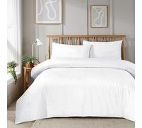 Olivia Rocco Super Soft Plain Duvet Set Ultra-Soft Easy Care Quilt Bedding Bed Cover Sets with Convenient Zip Fastening Luxurious Comfort for a Dreamy Bedroom Makeover, SINGLE WHITE