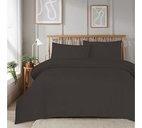 Olivia Rocco Super Soft Plain Duvet Set Ultra-Soft Easy Care Quilt Bedding Bed Cover Sets with Convenient Zip Fastening Luxurious Comfort for a Dreamy Bedroom Makeover, DOUBLE GREY