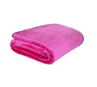 Olivia Rocco Super Soft Raschel Sofa Bed Throw, Faux Fur Mink Blanket Settee Throws, Double King Size, Hot Pink, Large 150 x 200 cm