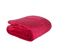 Olivia Rocco Super Soft Raschel Sofa Bed Throw, Faux Fur Mink Blanket Settee Throws, Double King Size, Red, X Large 200 x 240 cm