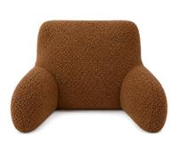 Olivia Rocco Teddy Bedrest Cuddle Snuggle Cushion, Reading Pillow with Arms, Back Support for Sitting Upright, TV Watching, Gaming, Studying & Relaxing- Teddy- Chocolate