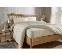 Olivia Rocco Teddy Fleece Extra Deep Fitted Sheet Cosy Warm Fluffy Fitted Bed Sheets, King Cream