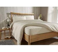 Olivia Rocco Teddy Fleece Extra Deep Fitted Sheet Cosy Warm Fluffy Fitted Bed Sheets, Single Cream