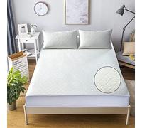 Olivia Rocco Waterproof Bamboo Quilted Mattress Protector Topper Anti Allergy Hypoallergenic Dust Mite Resistant Bed Bug Protection Extra Deep Mattress Cover Sheet (Pillowcases)