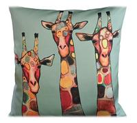 Olivia Rocco Waterproof Cushions Outdoor Indoor Hollowfibre Filled & Breathable Decorative Cushion 43 x 43 cm for Patio Garden Bench Sofa Furniture Living Room Bed Chair Scatter, (Giraffe)