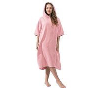 Olivia Rocco Womens Poncho Changing Robe for Swim Surf Beach Gym Towels Hooded Large Absorbent Quick Dry Microfibre Towel Robe, Pink