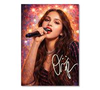 Olivia Rodrigo Art Styled Signed Poster Print - Limited Edition Autograph Fan Gift, Collectible Memorabilia Wall Art Merchandise - GUTS World Tour Tribute (A4 Unframed)
