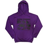 Olivia Rodrigo Hoodie Threshold Lips Grid Unisex Purple 2XL